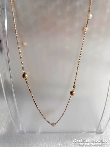 Sold out!!!Gold-plated chain with pearls