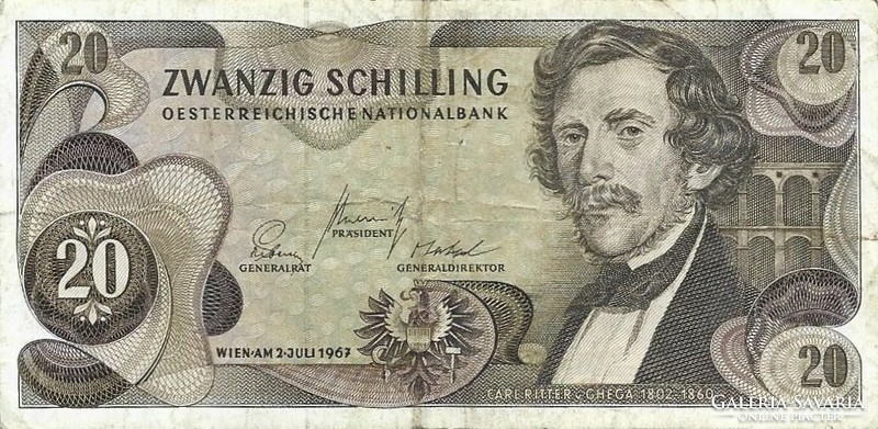 20 schilling 1967 Ausztria 3.