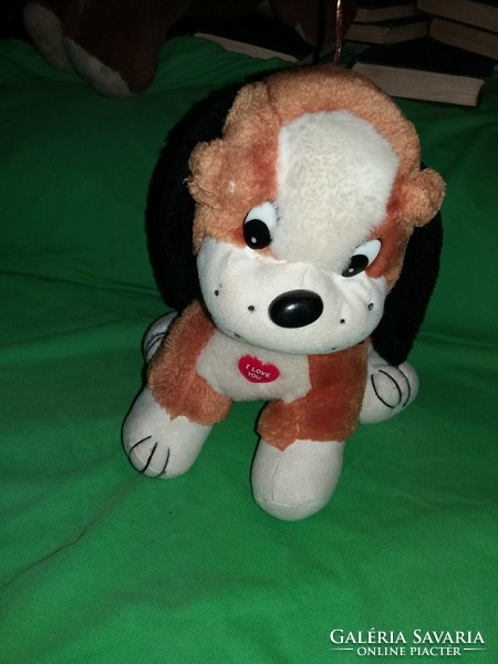Retro quality love plush sitting doggy dog 24 cm, nice condition according to the pictures