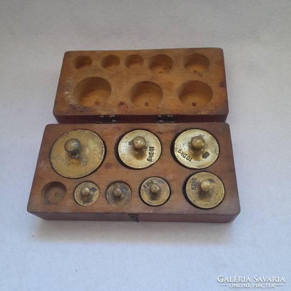 Old crown copper weight set