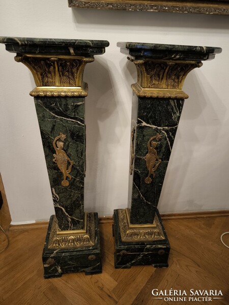 Beautiful pair of marble pedestals