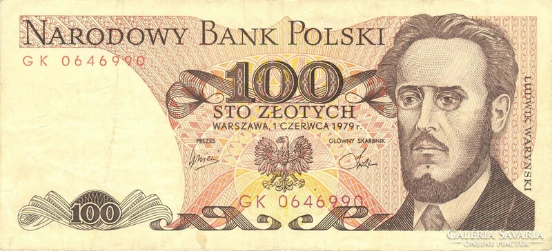 100 zloty zlotych Lengyelország 1979