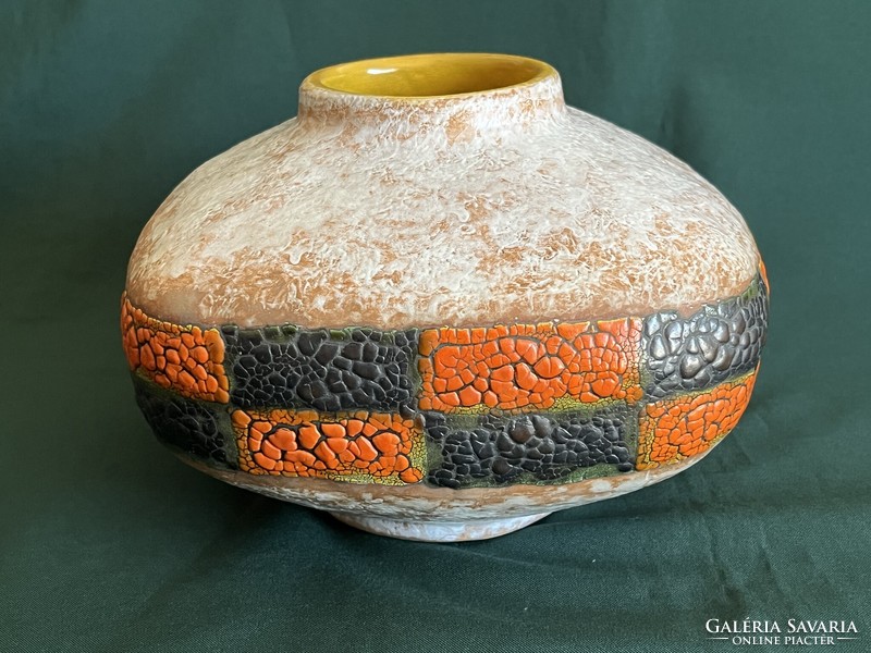 B. Várdeák ildíkó mid-century modern applied art ceramic vase (c0003)