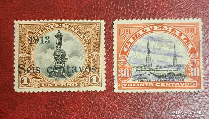 Guatemala 1913., 1918. Postal clear stamps f/5/5