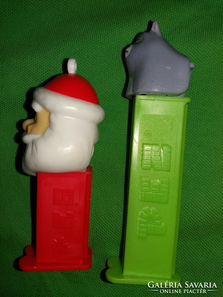 Retro pez candy dispenser fairy tale figure pair of Santa Claus cat ristocrats nice condition according to the pictures