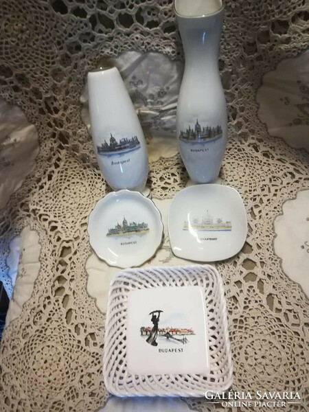Budapest souvenirs, vases, plates