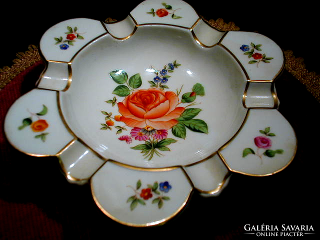 Herend rose pattern ashtray
