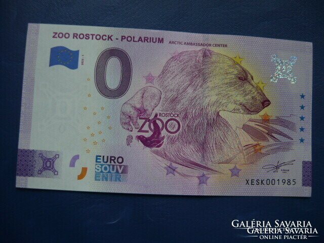 Germany 0 euro 2023 polarium polar bear! Rare commemorative paper money!