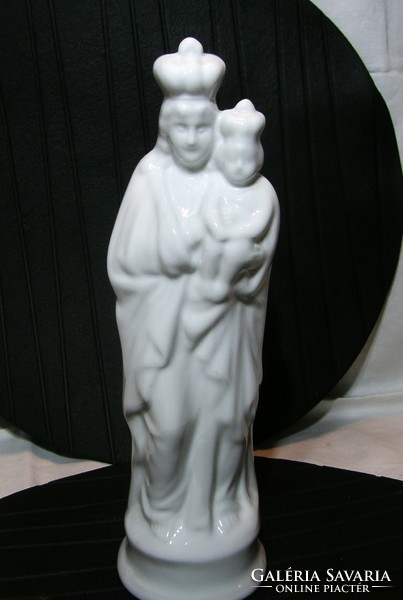 Madonna gyermekkel ritka I.o. Hollóházi fehér porcelán - 27 cm