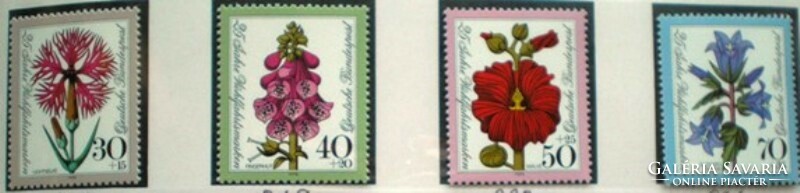 N818-21 / Germany 1974 people's welfare - flowers stamp series postal clean