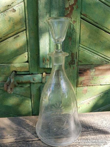 Large wine glass bottle with stopper