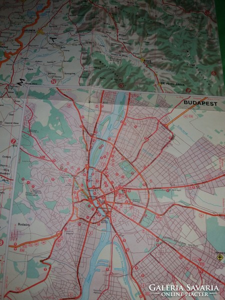 1979. Cartographic company car map of Hungary 68 x 102 cm according to the pictures