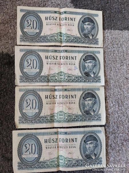 1975-ös kiadású 20 Forintos bankjegy