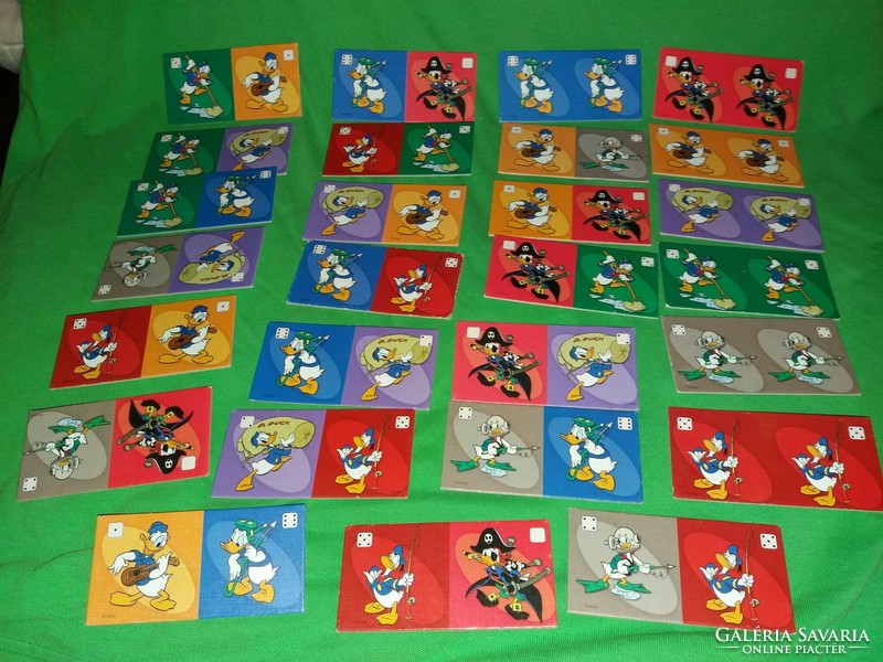 Old Hungarian disney thick cardboard domino chain memory card game card 27 cards according to the pictures