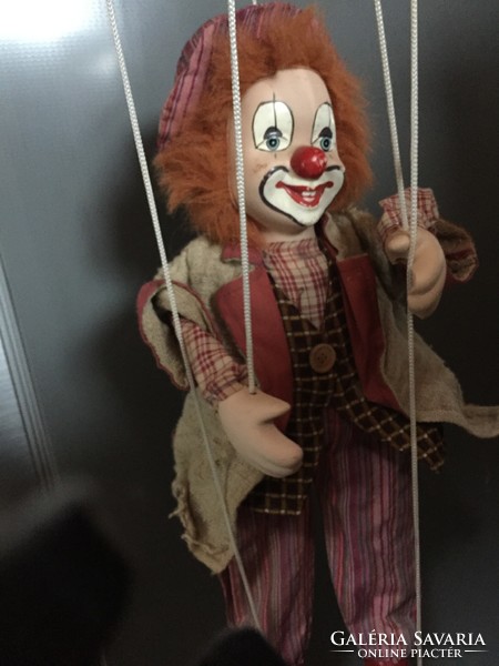 Porcelán fejű, kezű nagy méretű marionett figura - M157