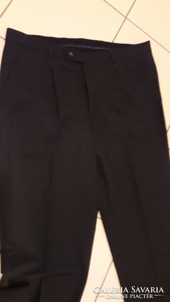 GRIFF GENTLEMENTS fekete gyapjú zsebes hosszú nadrág 56 újszerű