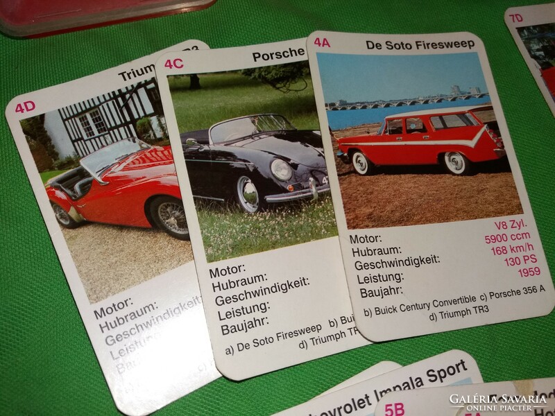 Retro piatnik - mega trumpf - dream cars car game with card box according to the pictures