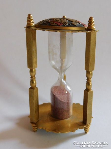 Toledo damask decorated copper hourglass