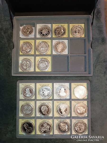 21 pieces of re-struck Hungarian thalers series - .999 Silver