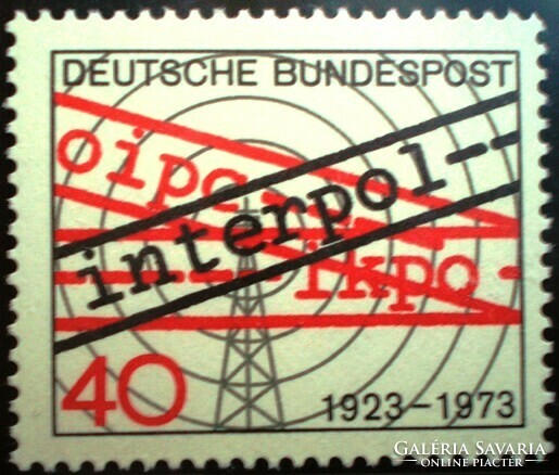 N759 / Germany 1973 interpol stamp postal clerk