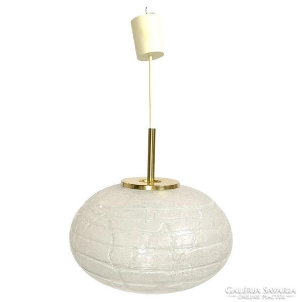 Space age glass pendant, German design chandelier from doria - 50196