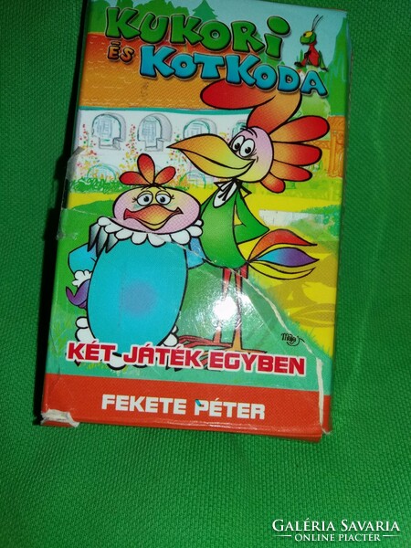 Retro magyar KUKORI és KOTKODA mese memória / Fekete Péter játék kártya dobozával a képek szerint