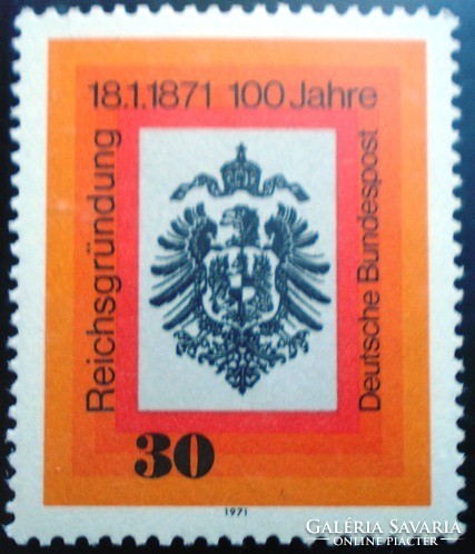 N658 / Németország 1971 A Német Birodalom fennállásának 100. évfordulója bélyeg postatiszta