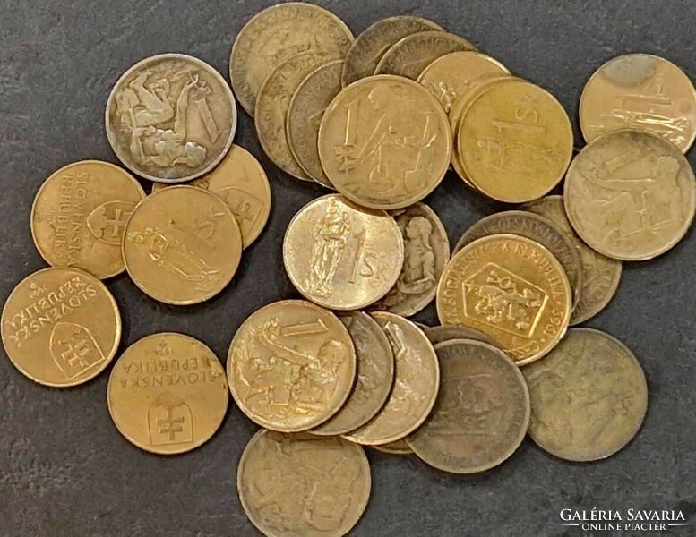 Csehszlovákia 1 korona, LOT (30 DB)