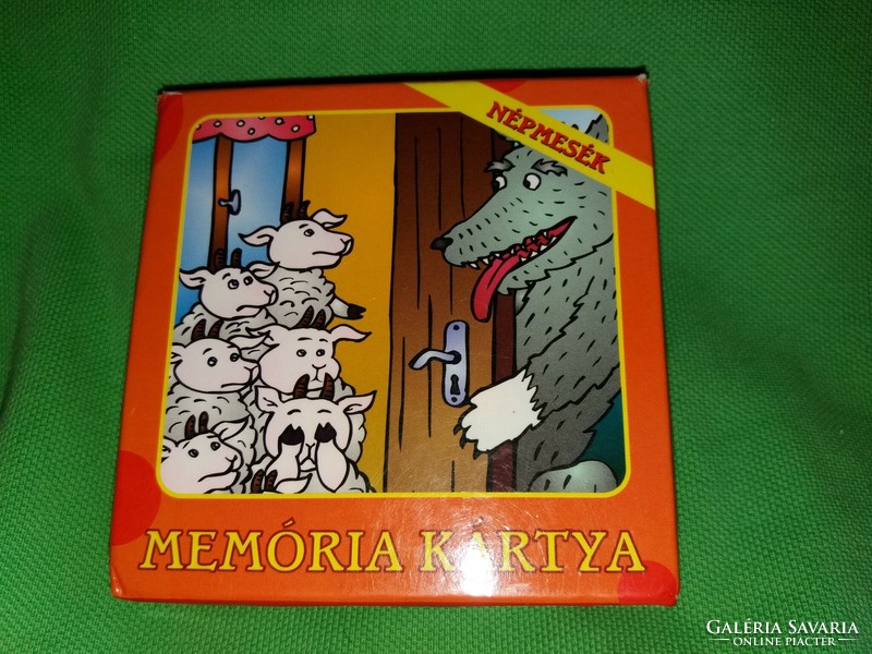 Retro Magyar Népmesék memória kártya játék kártya dobozával a képek szerint