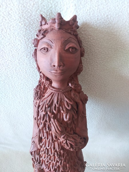 Éva Avar: princess huge ceramic statue flawless 48 cm!!