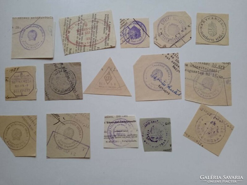 D202606 NAGYKANIZSA   régi bélyegző-lenyomatok 13+ db.   kb 1900-1950's