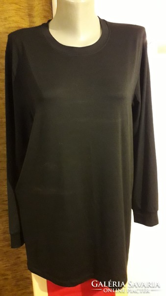 HEATTECH fekete rugalmas puha pamut felső póló XL újszerű