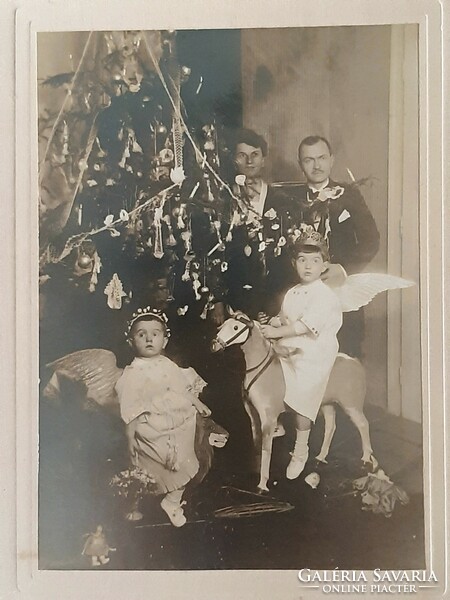 Rare antique Christmas family photo from 1920