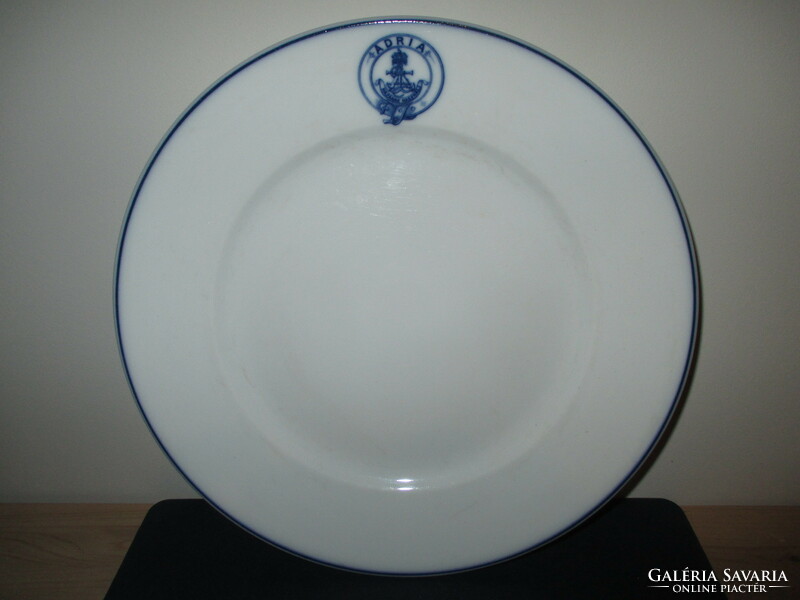 Adria Hungarian Sea Shipping Co. Porcelain plate with logo, early 1900s