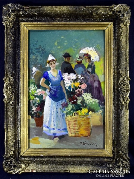 István Burchard-bélaváry (1864-1933): Dutch flower market