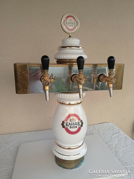 Kaiser beer tap porcelain and copper