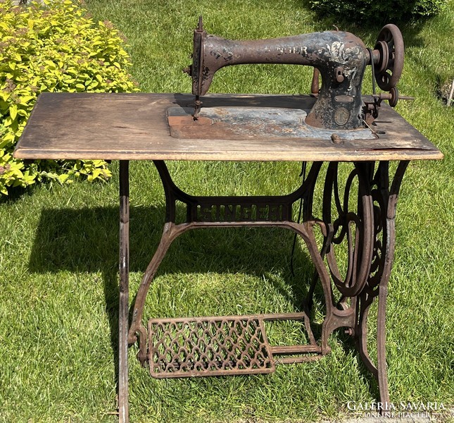 Singer régi varrógép vintage 16K36 sorsz. az asztalka dekorációs célra felújítható antik, régiség