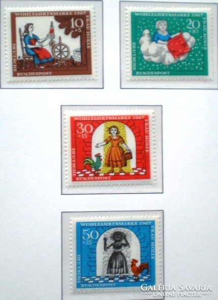 N538-41 / Németország 1967 Népjólét : Grimm mesék IX. bélyegsor postatiszta