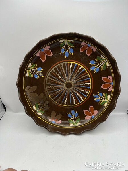 Sárospataki fali kerámia tányér, 26 cm-es nagyságú. 5053