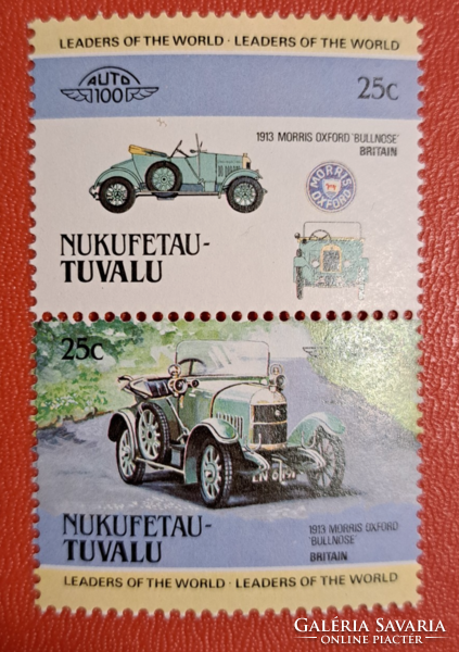 2003 Tuvalu car stamps, two, postal clean f/7/8