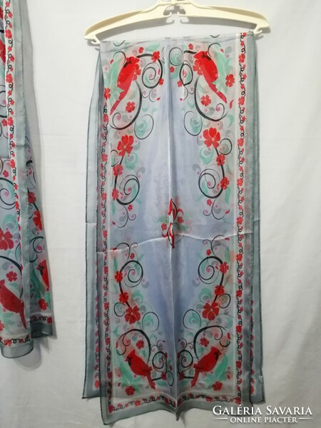 100% Silk, real silk, women's shawl, scarf, 190x50 cm