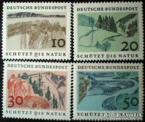 N591-4 / Germany 1969 nature conservation stamp series postal clear