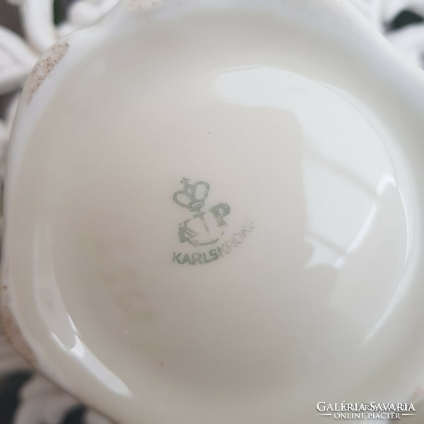 Swedish Karlskrona cup set and sugar bowl with lid