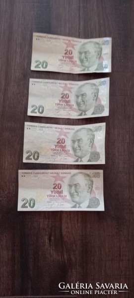 Török lira,  érvényben lévő pénzek 8 db 130 lira 2000 ft