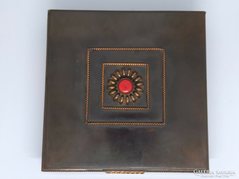 Retro industrial art gift box lignifer mid century metal box