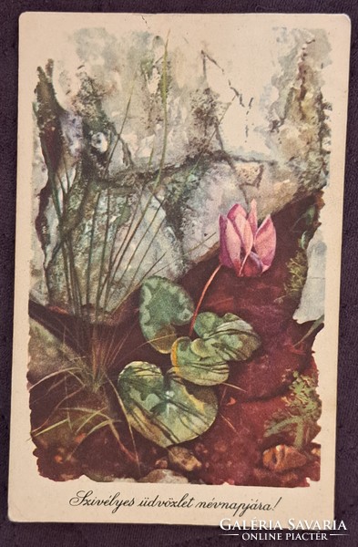 Régi virágos képeslap 3 (M4709)