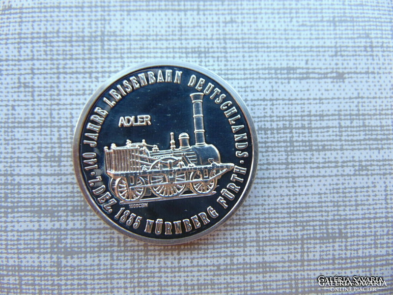 Locomotive silver commemorative medal 16.63 Grams 100% silver