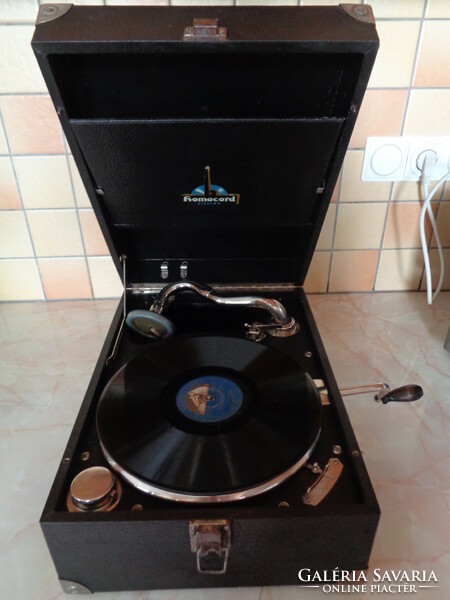 Homocord bag gramophone - record player