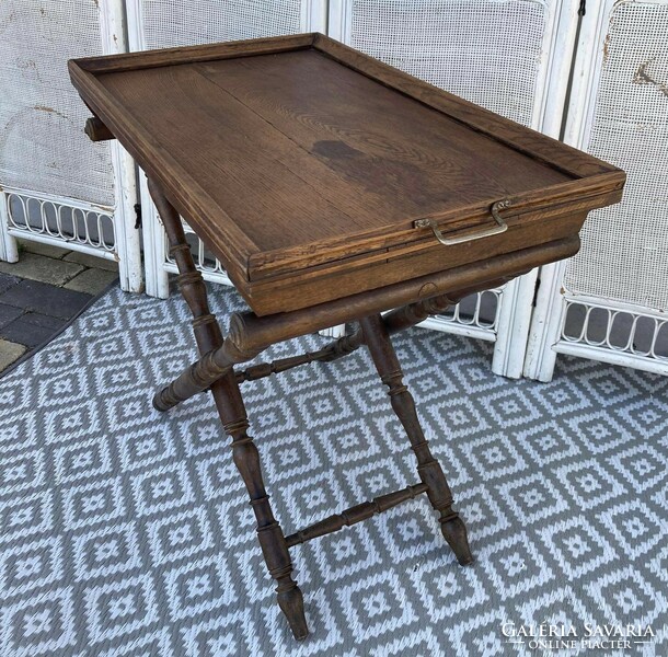 Special, very old, collapsible party cart, service table