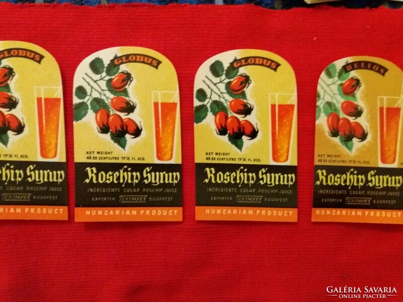 Old Globus rosehip syrup syrup 0.5 l drink label collector's condition piece according to the pictures